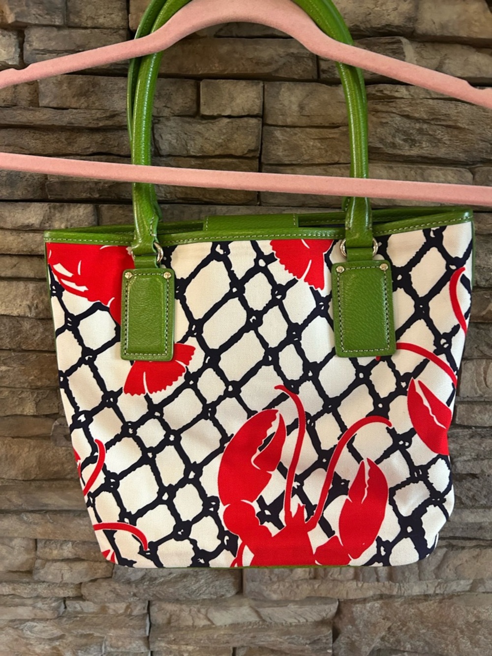 Kate Spade Cape Cod Lobster Tote Shopper Bag RARE - Picture 3 of 7